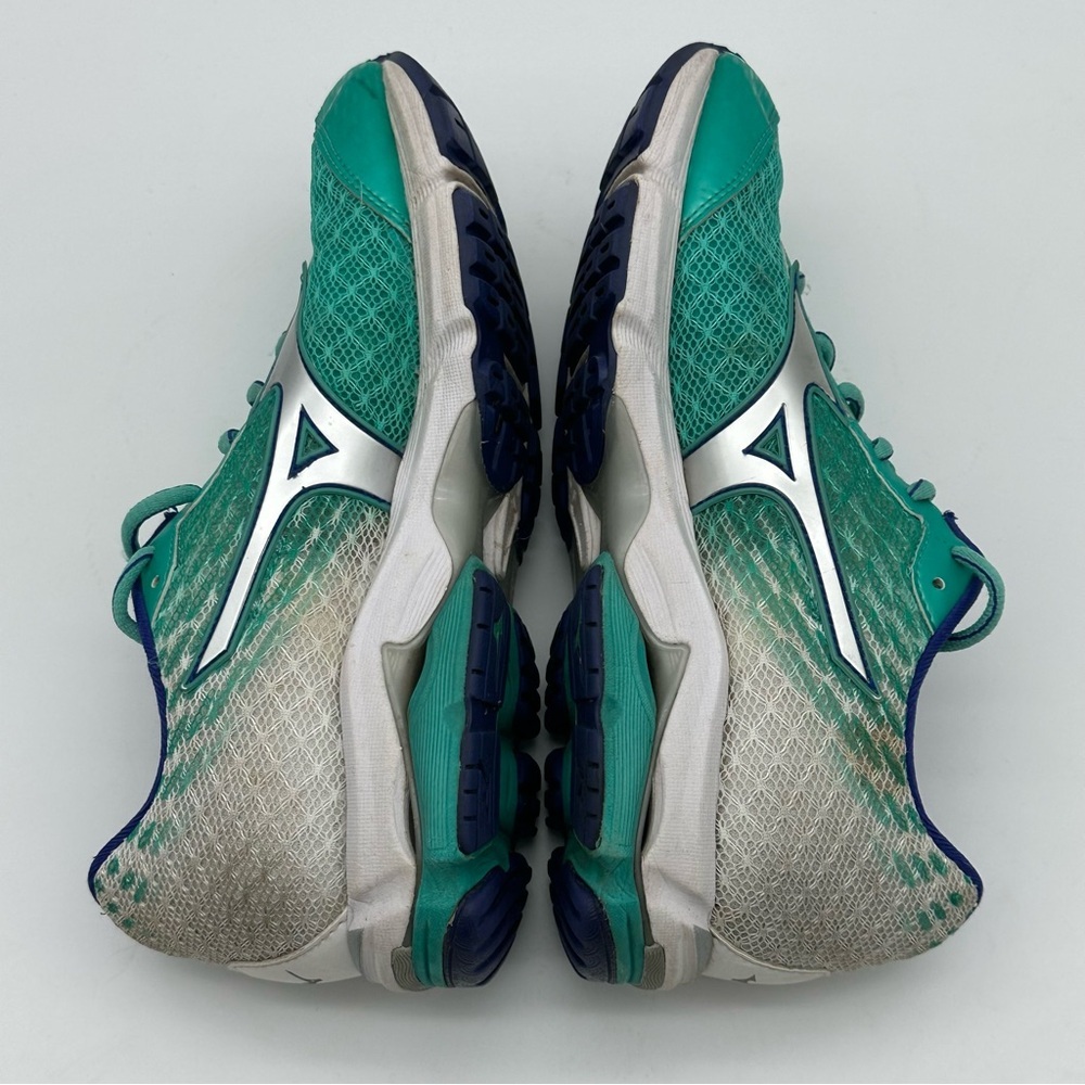 Mizuno Wave Rider Turquoise Mesh Running Shoes - Picture 5 of 9